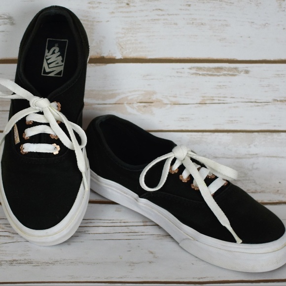vans black and rose gold